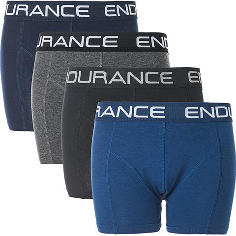 Endurance Kids Boxer Shorts Underwear - 4 Pack Mixed Colours