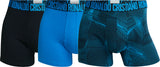 CR7 Mens Organic Cotton Blend 3 Pack Trunks - Black, Blue, Graphic