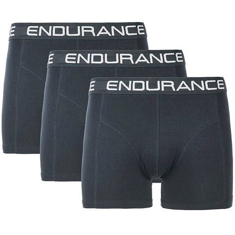 Endurance Burke Mens Boxer Shorts Underwear - 3 Pack Black