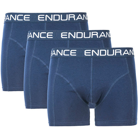 Endurance Burke Mens Boxer Shorts Underwear - 3 Pack Navy